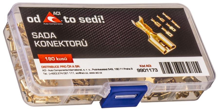 ACI sada neizolovaných konektorov faston (180 ks)