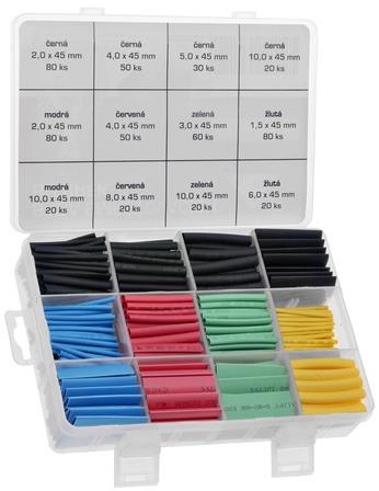 ACI sada zmršťovacích bužírok 530 ks (5 farieb, 12 veľkostí), max. 125 °C, max. 600 V