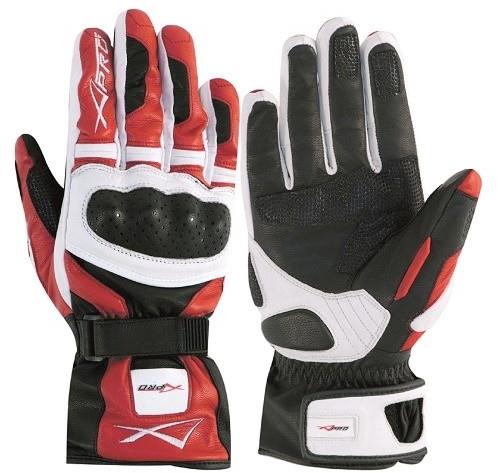 A-PRO PRECISION GU-PSWR bielo-červené moto rukavice 3XL