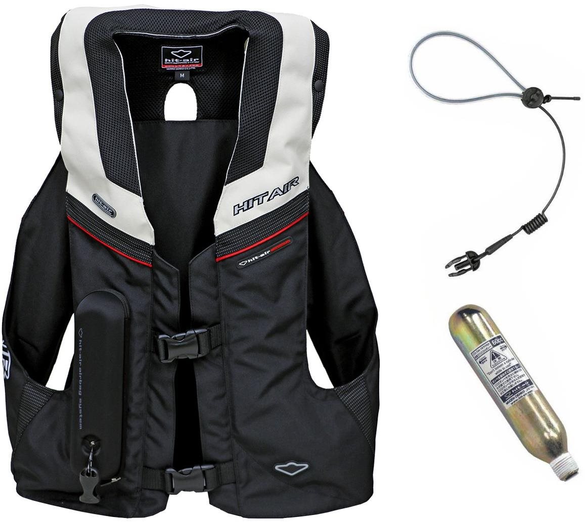 Hit-Air MLV 2 airbag vesta limitovaná edícia čierno-biela s červenými prvkami – Veľkosť: Medium (S –