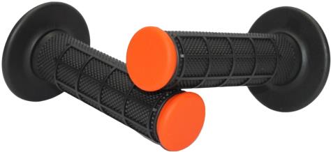 MOTION STUFF motokrosové rukoväti Advanced čierne/oranžové (half-waffle)