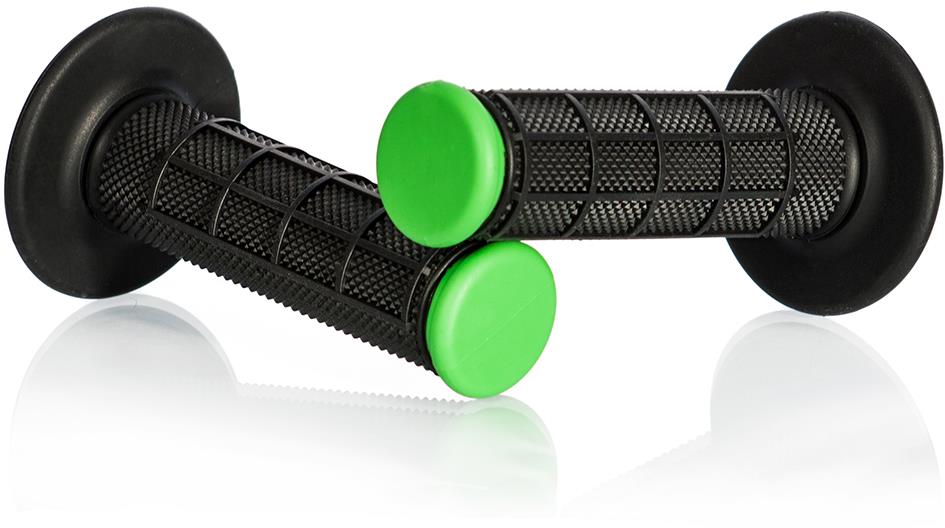 MOTION STUFF motokrosové rukoväti Advanced čierne/zelené (half-waffle)