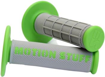 MOTION STUFF motokrosové rukoväti supersoft sivé/zelené