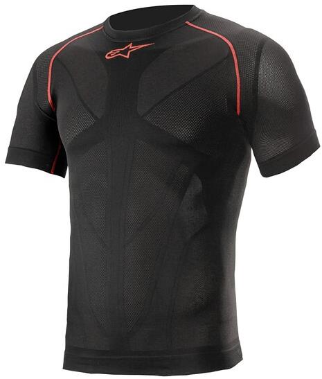 ALPINESTARS termotričko s krátkym rukávom Ride Tech Summer 2024, čierne/červené, veľ. XS/S