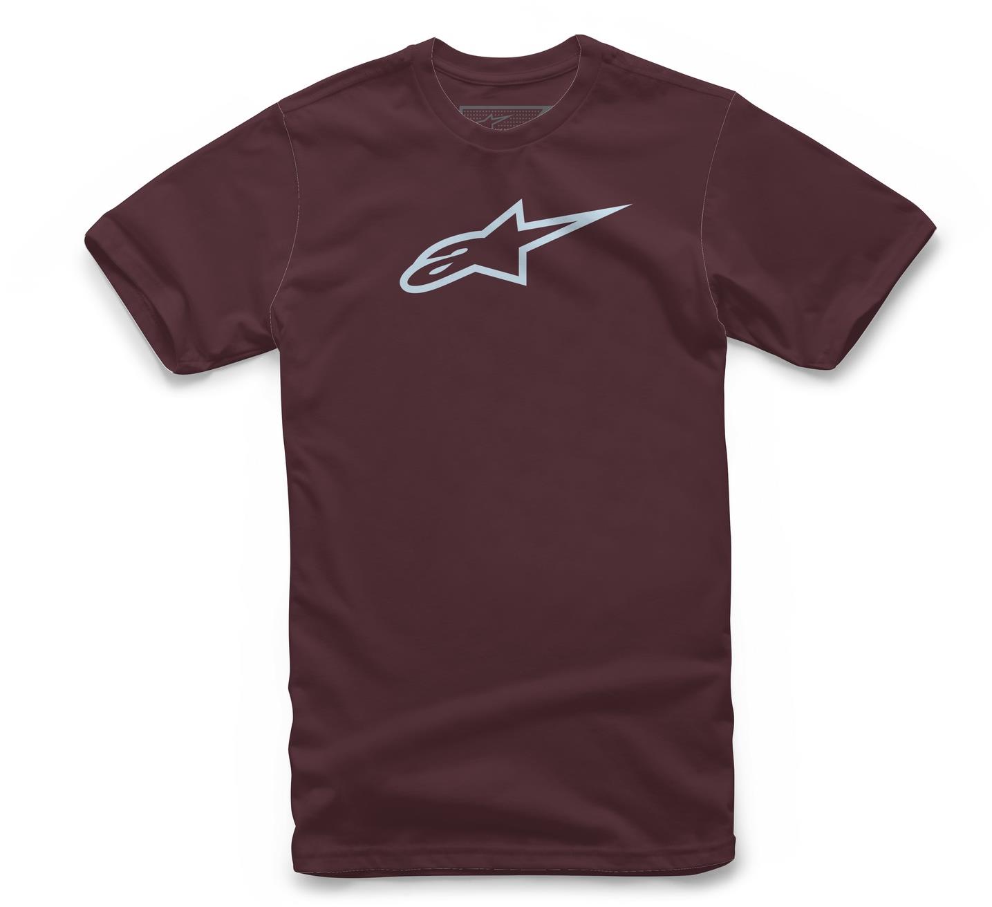 ALPINESTARS tričko AGELESS CLASSIC TEE, karmínové/svetlomodré, veľkosť S