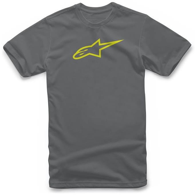 ALPINESTARS tričko AGELESS CLASSIC, sivé/žlté fluo, veľkosť S