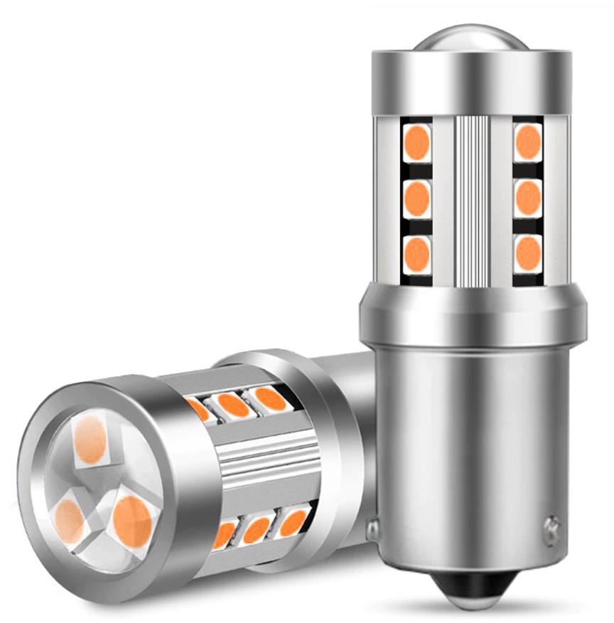 SEFIS LED žiarovka PY21W BA15S 15SMD 3,5 W oranžová