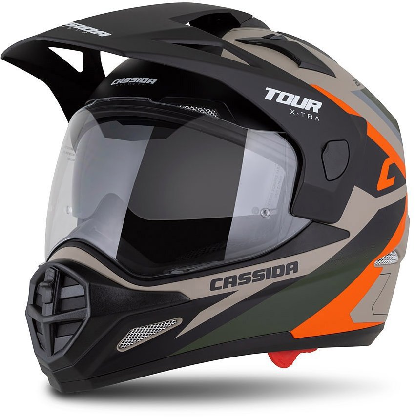 CASSIDA prilba Tour 2,0 X-tra piesková matná/oranžová/zelená/čierna 2025, veľkosť S