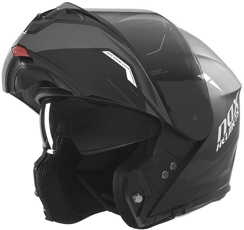 NOX prilba N968 Ultra 2025 čierna matná, biela, veľkosť XS