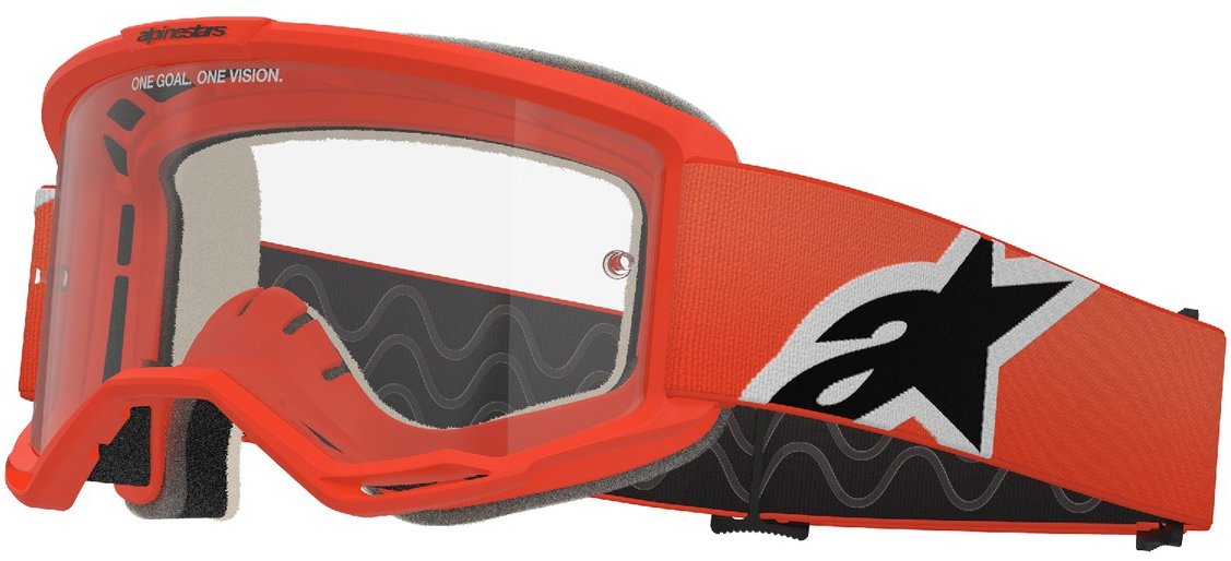 ALPINESTARS okuliare VISION 5 CORP 2025, oranžové, číre plexi