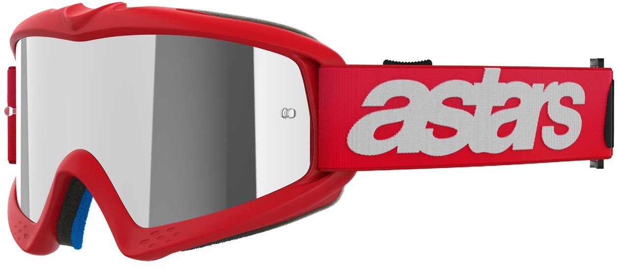 ALPINESTARS okuliare VISION YOUTH BLAZE, detské 2025, červené, zrkadlové strieborné plexi