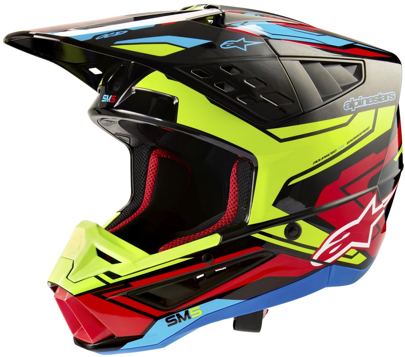 ALPINESTARS prilba S-M5 ACTION 2, 2025, žltá fluo/červená fluo, veľ. L