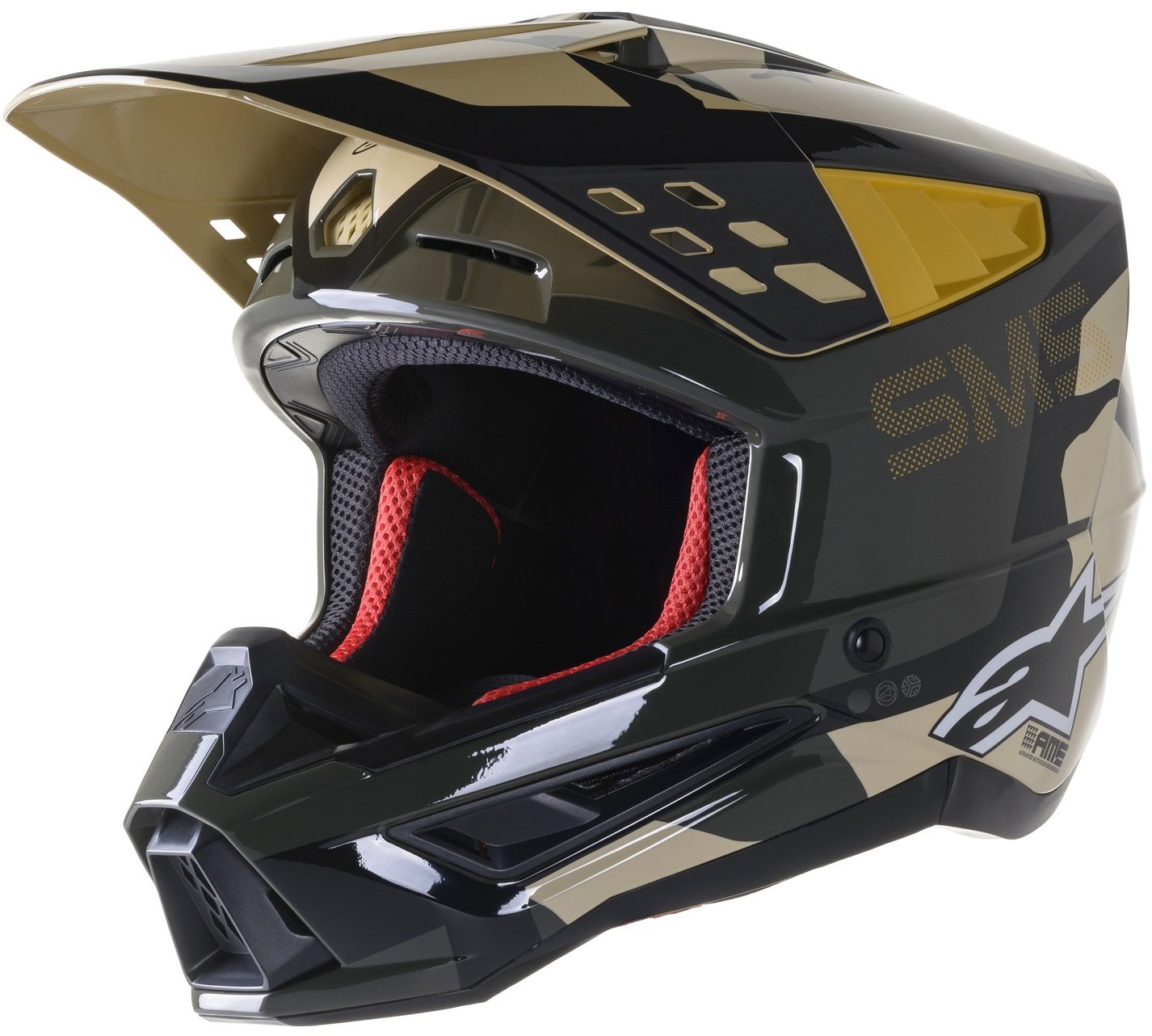 ALPINESTARS prilba S-M5 ROVER, 2023, pieskový maskáč/mandarinka lesklá, veľ. 2XL