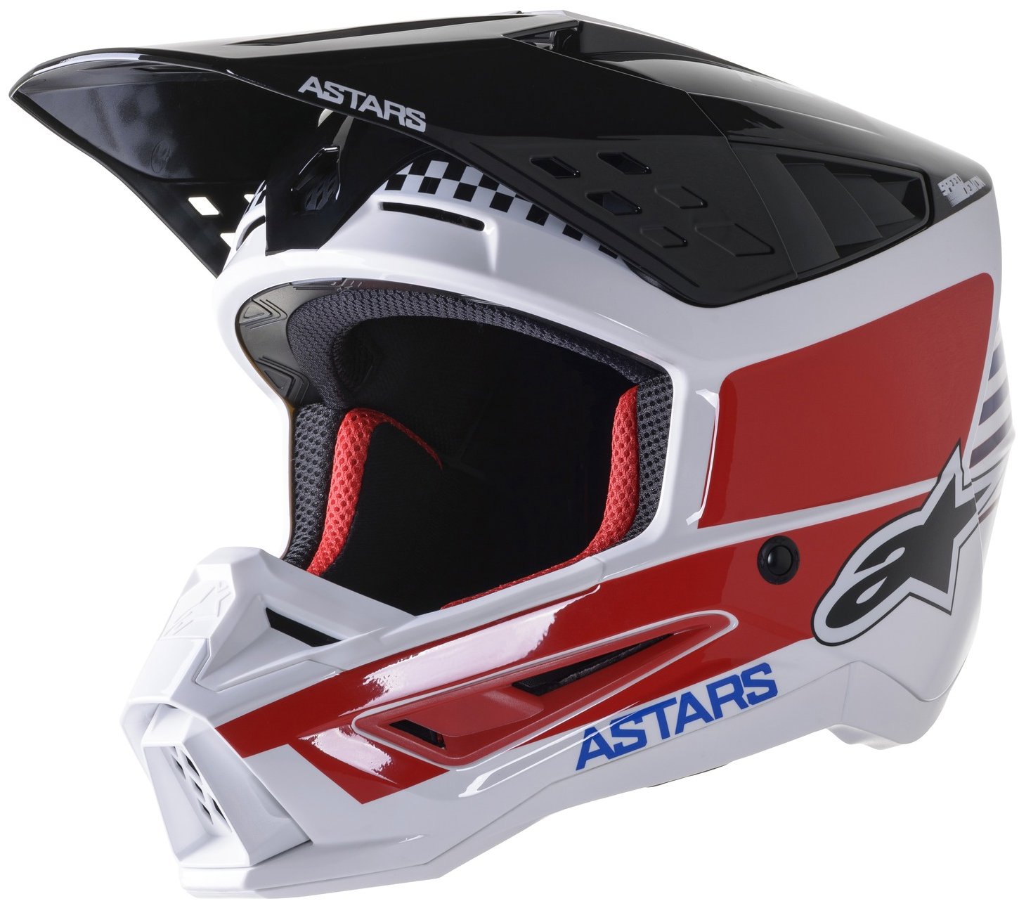 ALPINESTARS prilba S-M5 SPEED, 2023, biela/tmavá modrá/červená lesklá, veľ. 2 XL