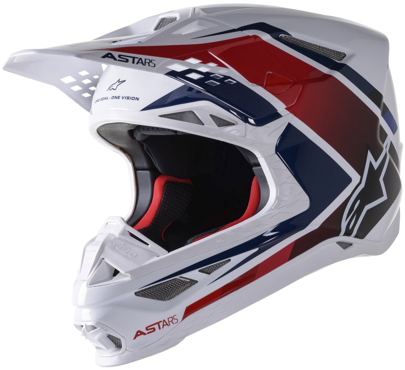 ALPINESTARS prilba SUPERTECH S-M10 CARBON META2, 2023, biela/červená/modrá lesklá, veľ. XL