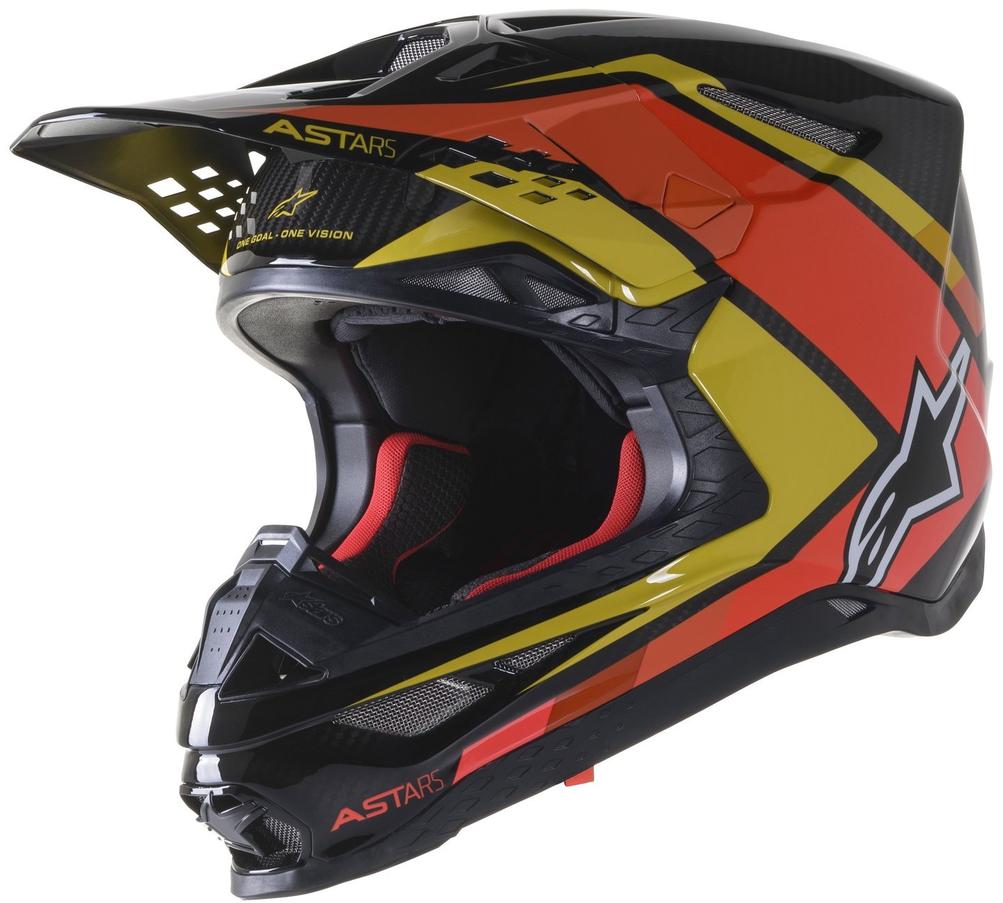 ALPINESTARS prilba SUPERTECH S-M10 CARBON META2, 2023, čierna/žltá/oranžová lesklá, veľ. 2XL