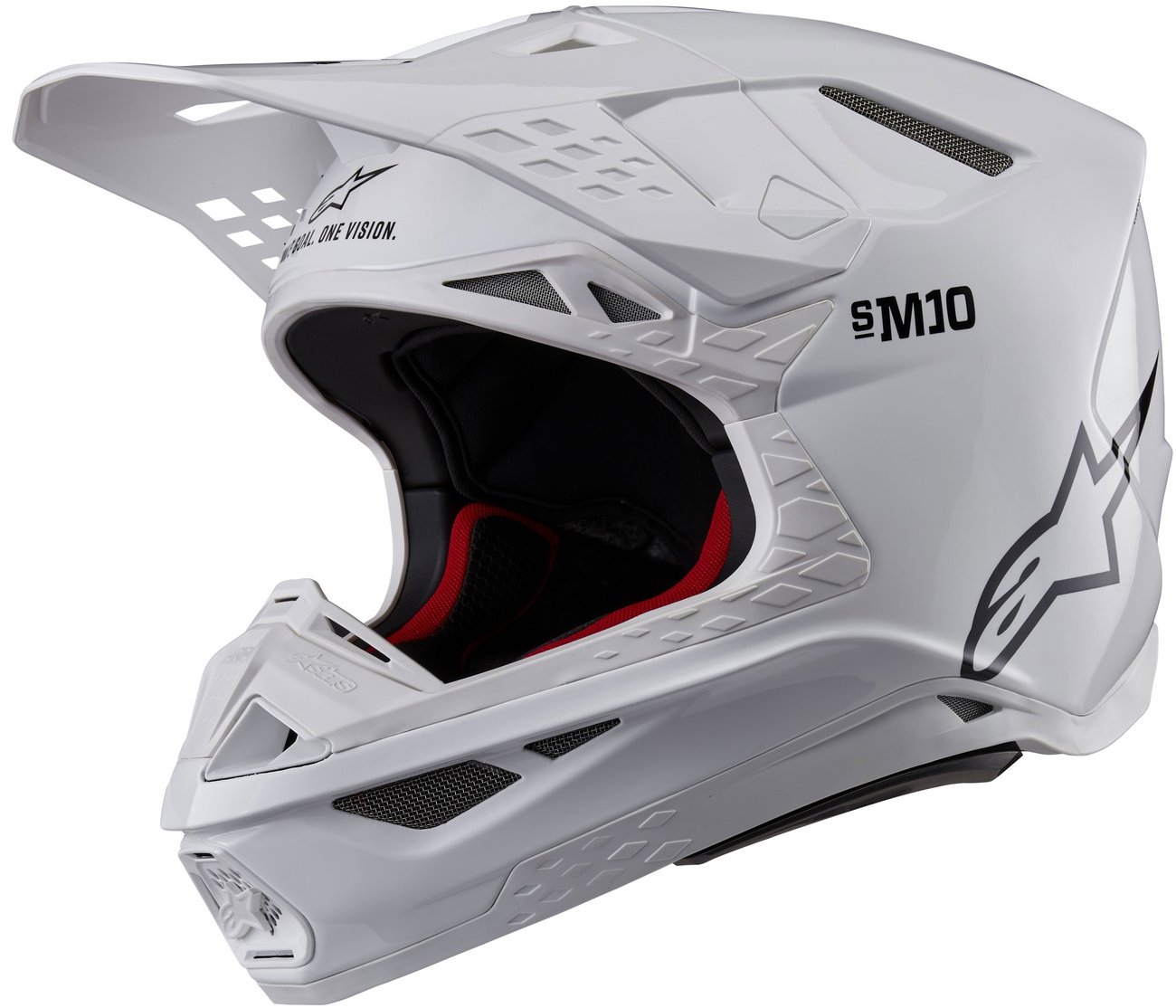 ALPINESTARS prilba SUPERTECH S-M10 SOLID, 2025, biela, veľ. L