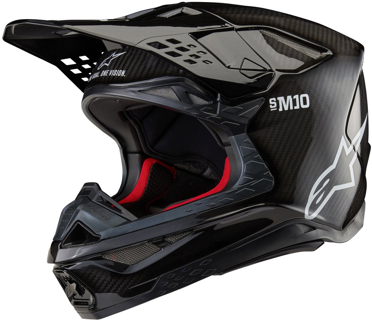 ALPINESTARS prilba SUPERTECH S-M10 SOLID, 2025, lesklý karbón, veľ. L