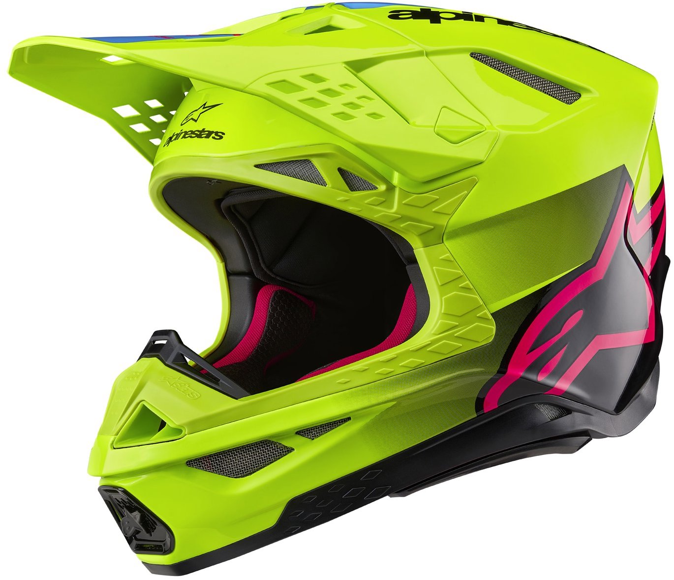 ALPINESTARS prilba SUPERTECH S-M10 UNITE, 2025, žltá fluo/čierna/ružová, veľ. S