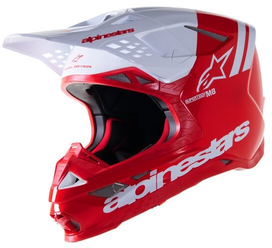 ALPINESTARS prilba SUPERTECH S-M8 RADIUM 2, 2023, červená/biela, veľ. XL