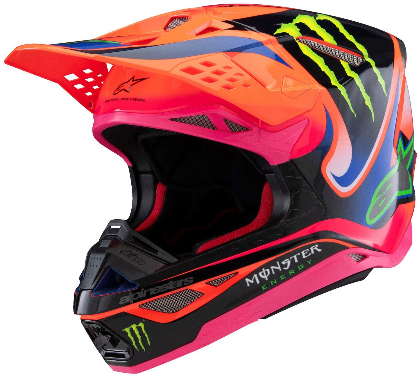 ALPINESTARS prilba SUPERTECH S-M10 edícia HAIDEN DEEGAN 2025, oranžová fluo/fialová/ružová, veľ. S