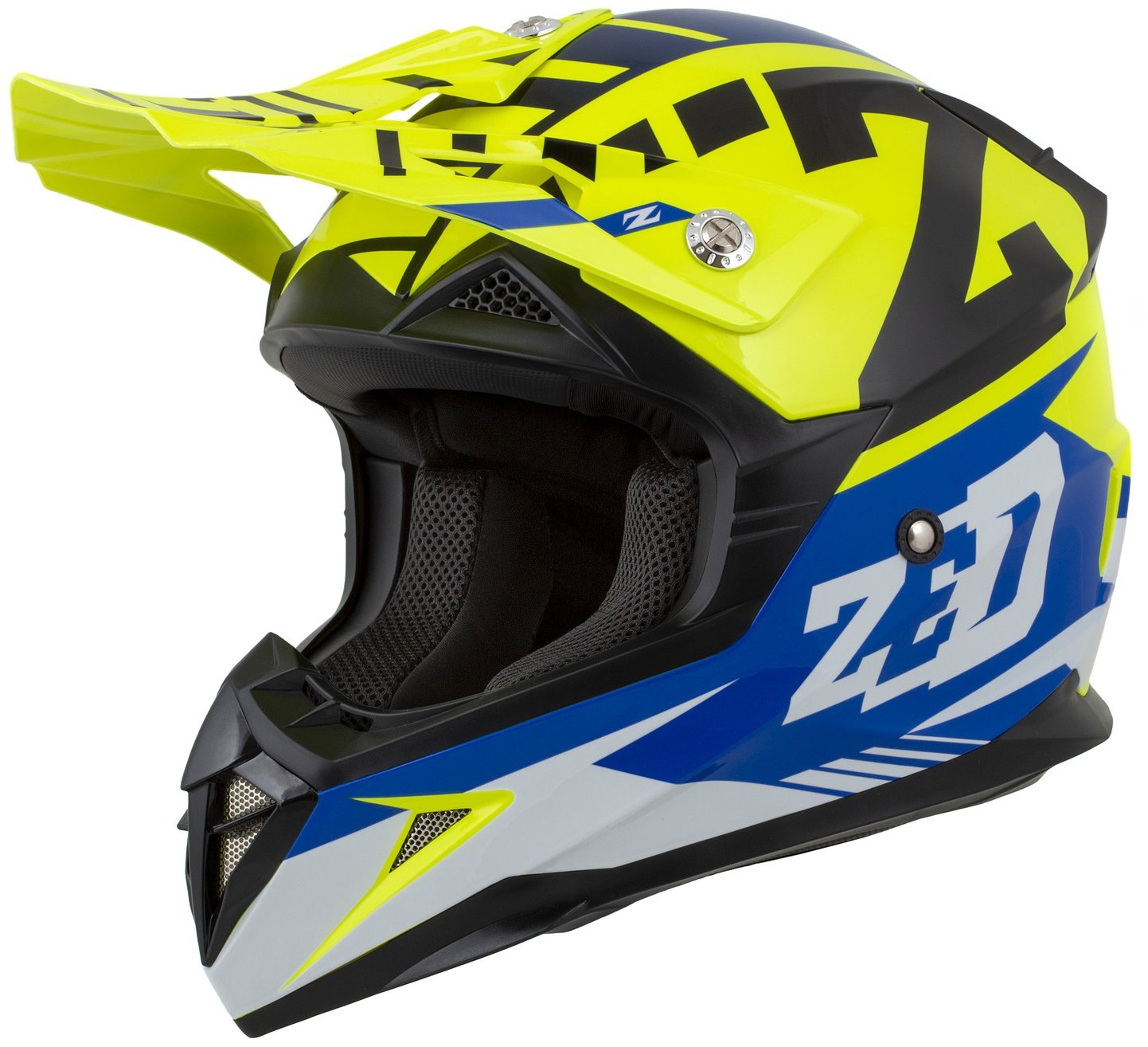ZED X1.9 TARGA 2025, žltá fluo/modrá/čierna/biela, veľkosť S