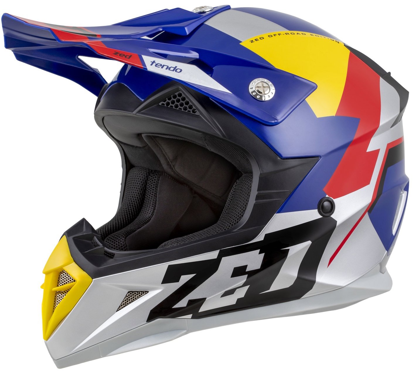 ZED X1.9 TENDO 2025, modrá perleť/červená/žltá/strieborná, veľ. XL
