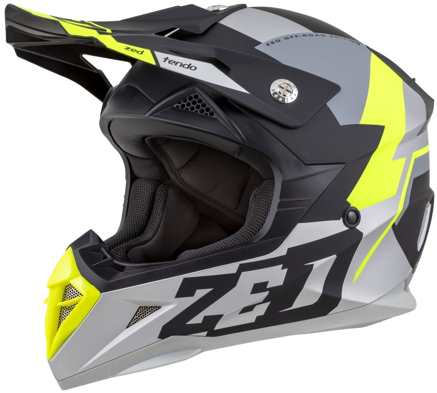 ZED X1.9D TENDO, detská 2025, čierna matná/tmavosivá/svetlosivá/žltá fluo, veľkosť L