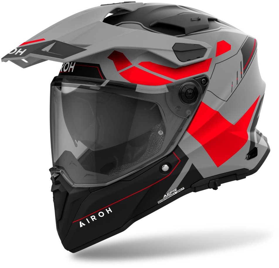 AIROH prilba COMMANDER 2 Reveal 2025, matná červená fluo, veľkosť 3XL