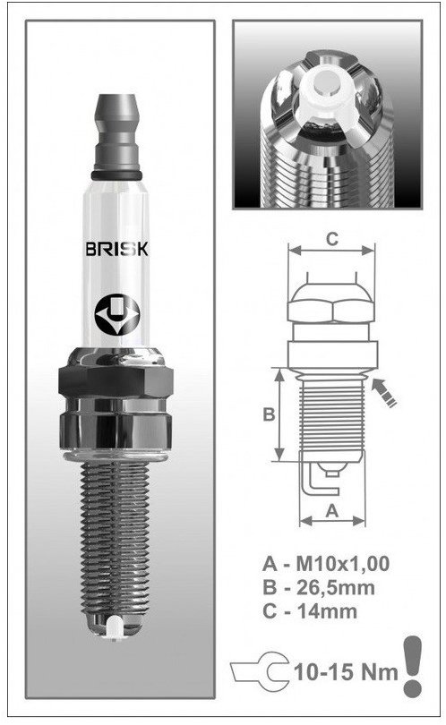 BRISK zapaľovacia sviečka COR10LGS