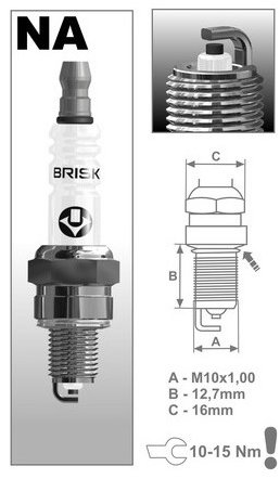 BRISK zapaľovacia sviečka NAR14YC rad Super