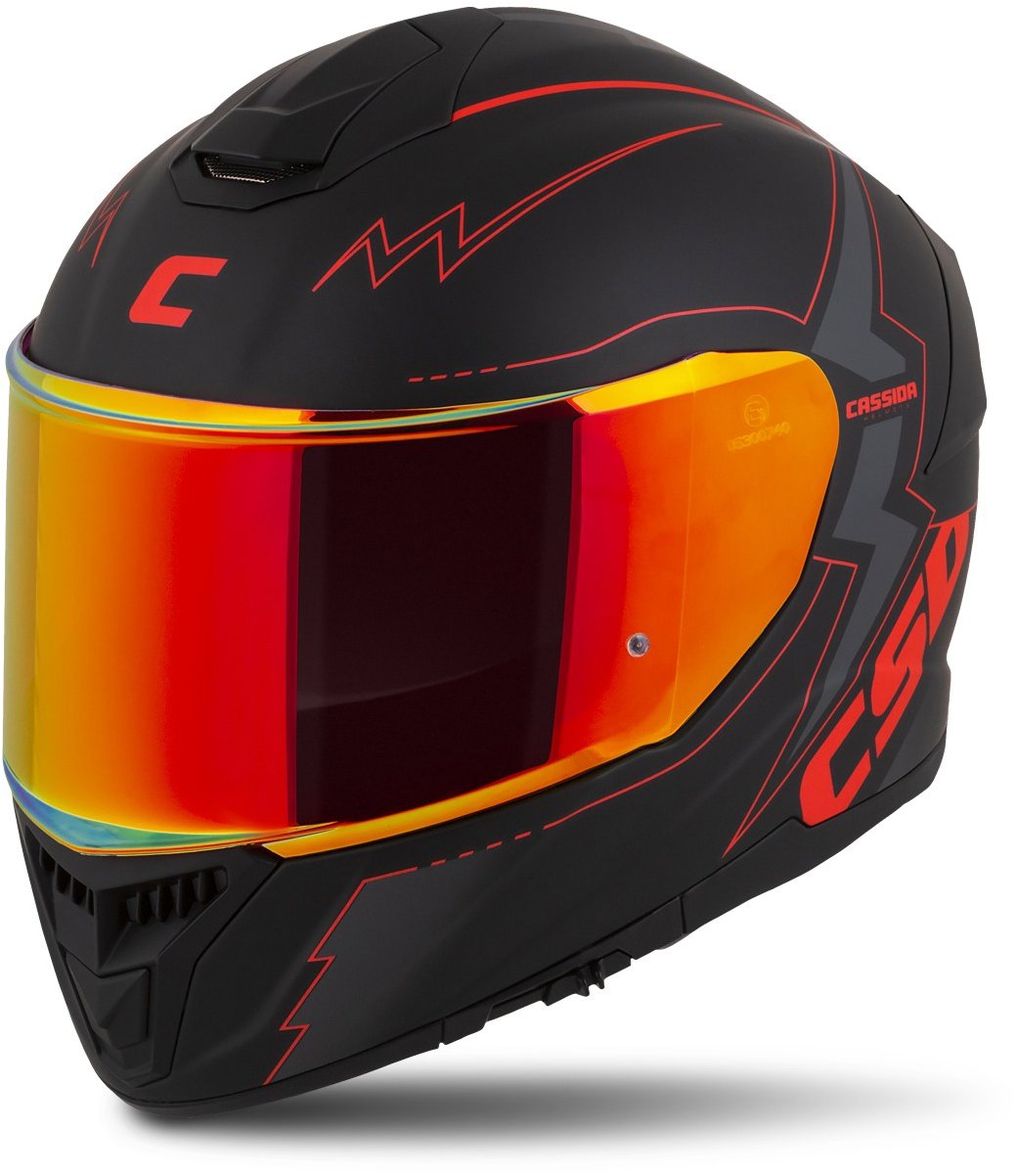 CASSIDA prilba Integral GT 2.1 Flash 2026, čierna matná/metalická červená, veľ. 3XL