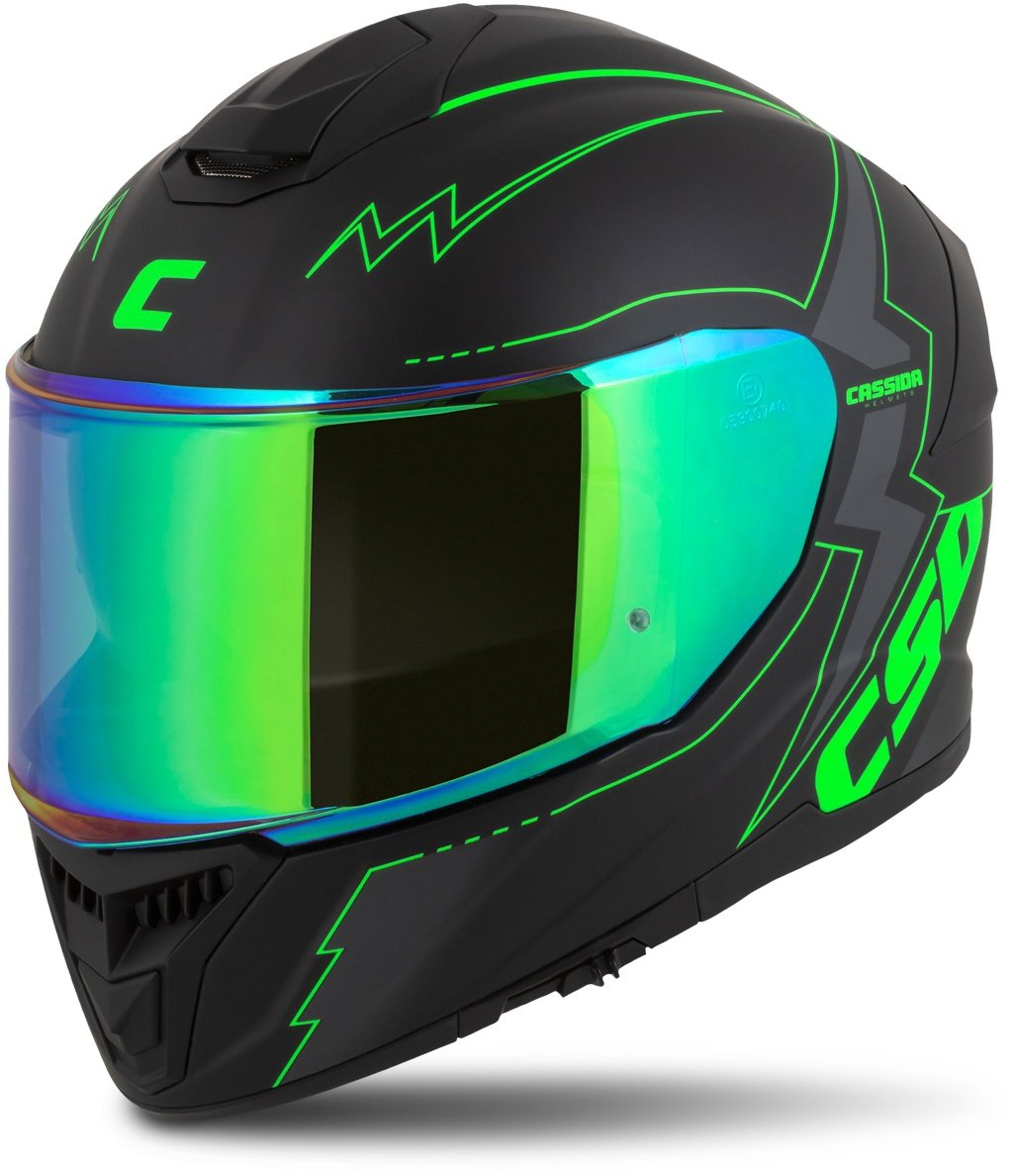 CASSIDA prilba Integral GT 2.1 Flash 2026, čierna matná/zelená fluo, veľ. 2XL