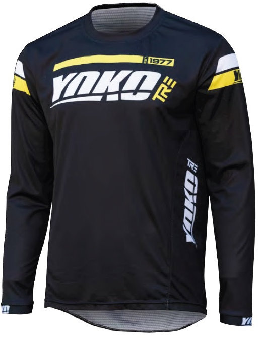 YOKO Motokrosový dres TRE, čierno/žltý, veľ. XL