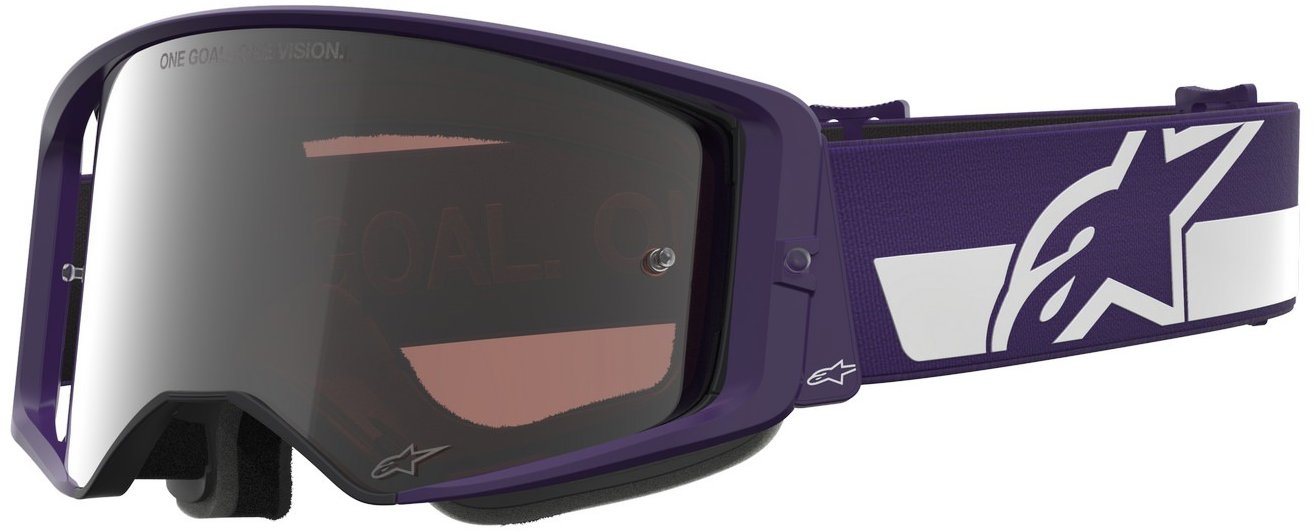ALPINESTARS okuliare Supertech Vision HUNTA96 XXV 2026, fialové/biele, zrkadlové strieborné plexi