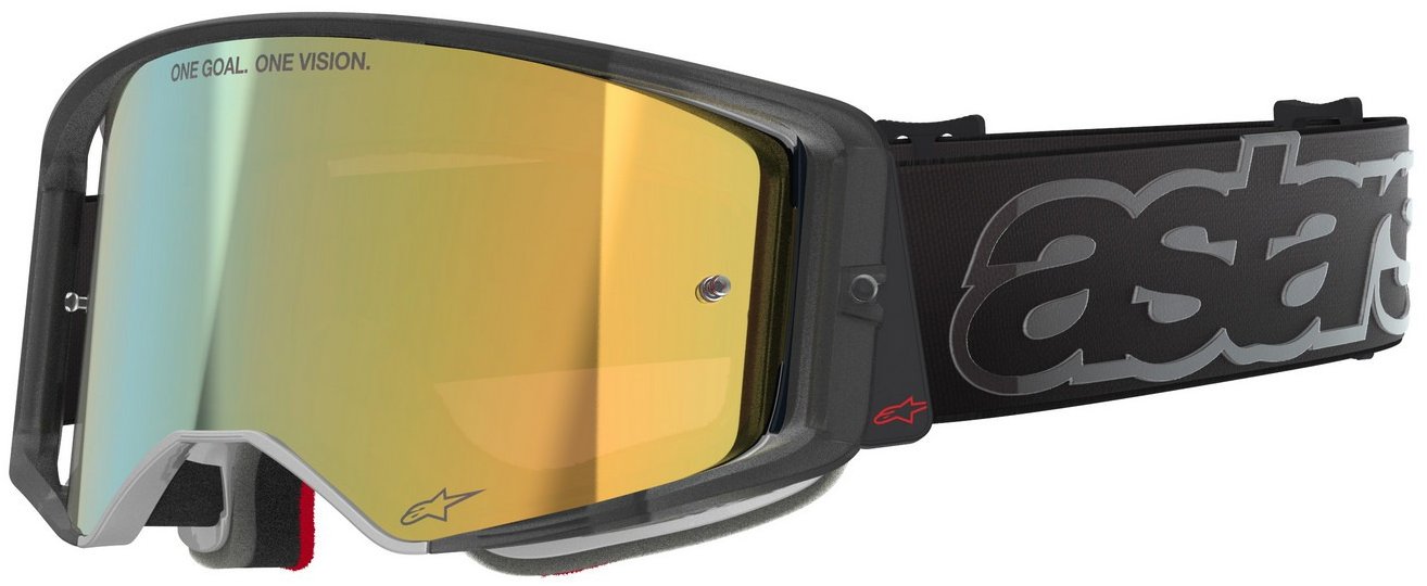 ALPINESTARS okuliare Supertech Vision Vista 2026, čierne, zrkadlové zlaté plexi