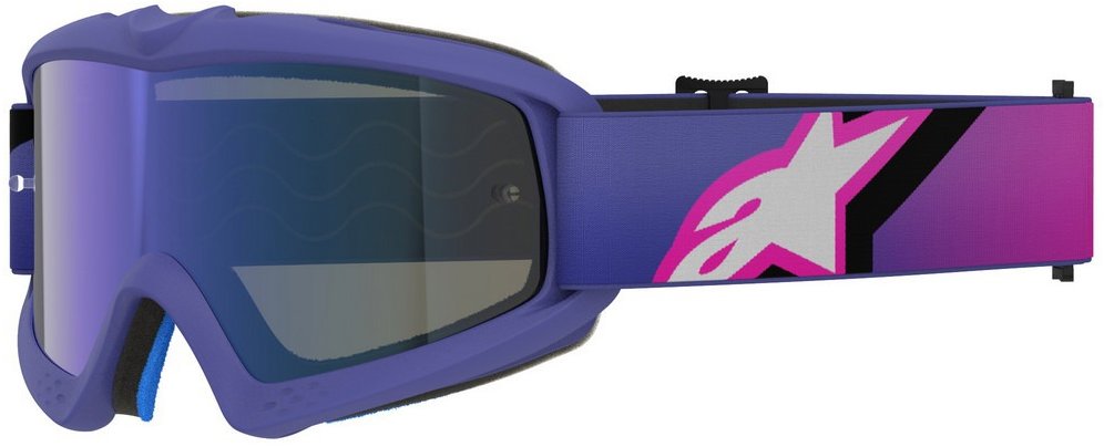 ALPINESTARS okuliare Vision Youth Corp, detské 2026, fialové/ružové fluo, zrkadlové modré plexi