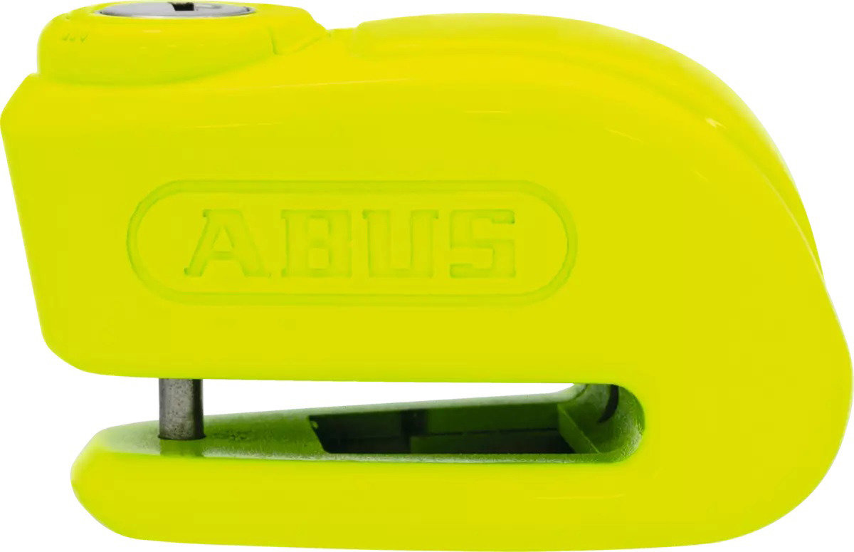 ABUS zámok na kotúčovú brzdu s alarmom Trigger Alpha, priemer čapu 10 mm, žltý