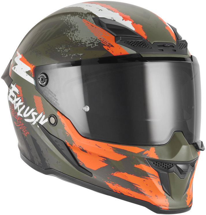 NOX EXKLUSIV prilba GOLIATH CUT´D 2026, kaki matná, oranžová, veľ. XS