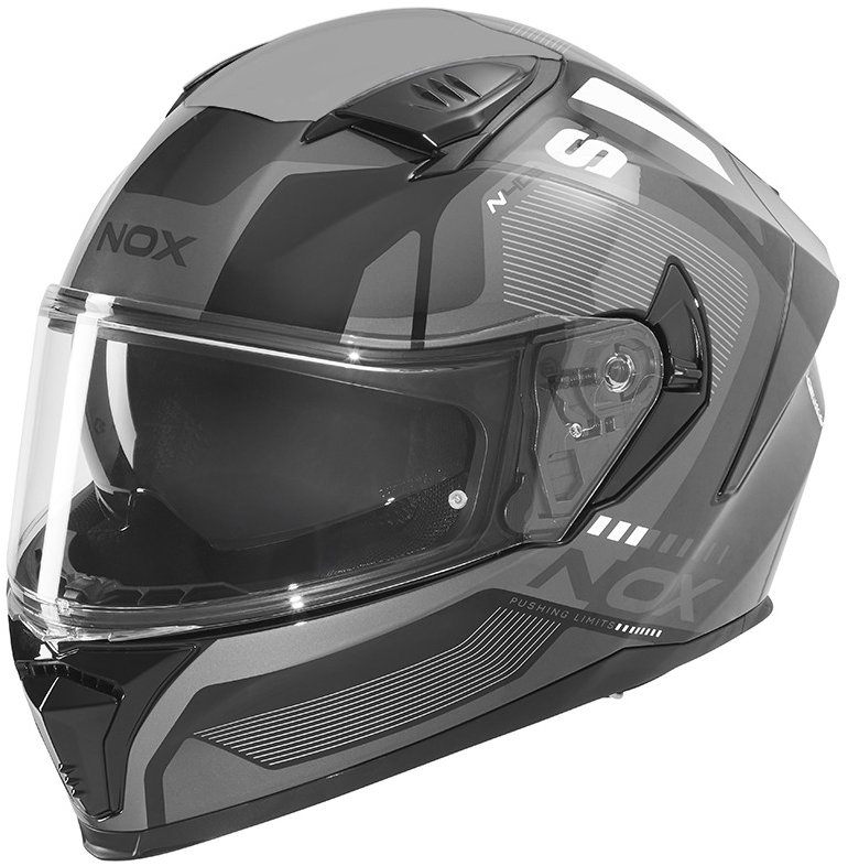 NOX prilba N402 MENTOR 2026, čierna, biela, veľ. XL