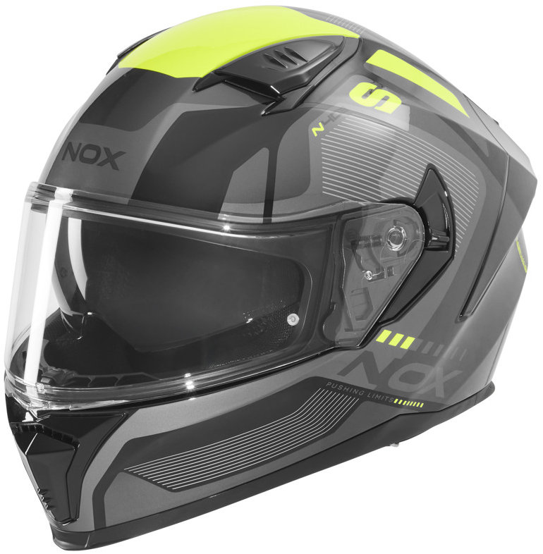 NOX prilba N402 MENTOR 2026, čierna, žltá fluo, veľ. M