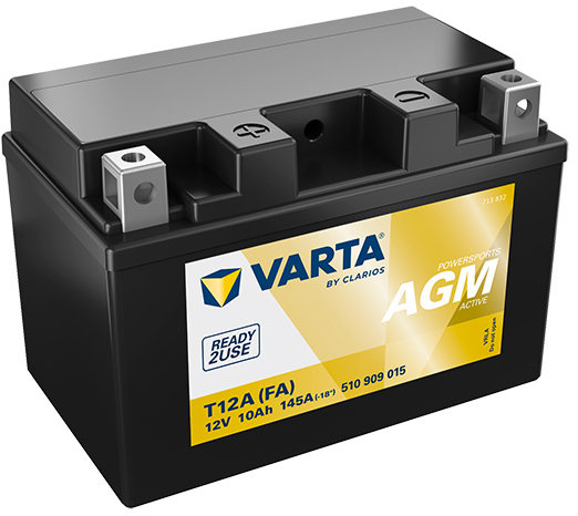 VARTA Powersports AGM Active T12A, 10 Ah, 12 V (YT12A-BS)