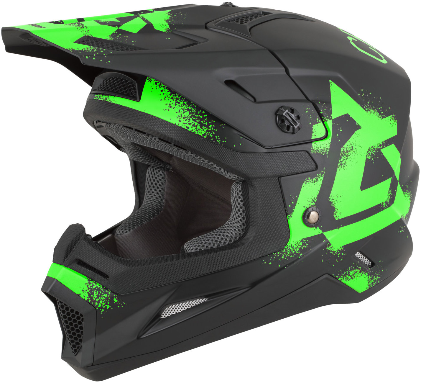 CASSIDA prilba Cross Cup 2 Crew Junior 2026, detská, čierna matná/zelená fluo, veľ. S