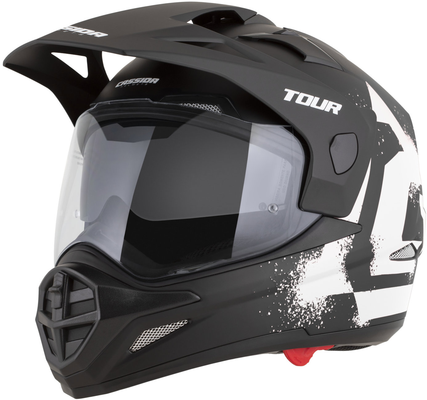 CASSIDA prilba Tour 2.0 Crew 2026, čierna matná/biela, plexi s prípravou na Pinlock, veľ. S