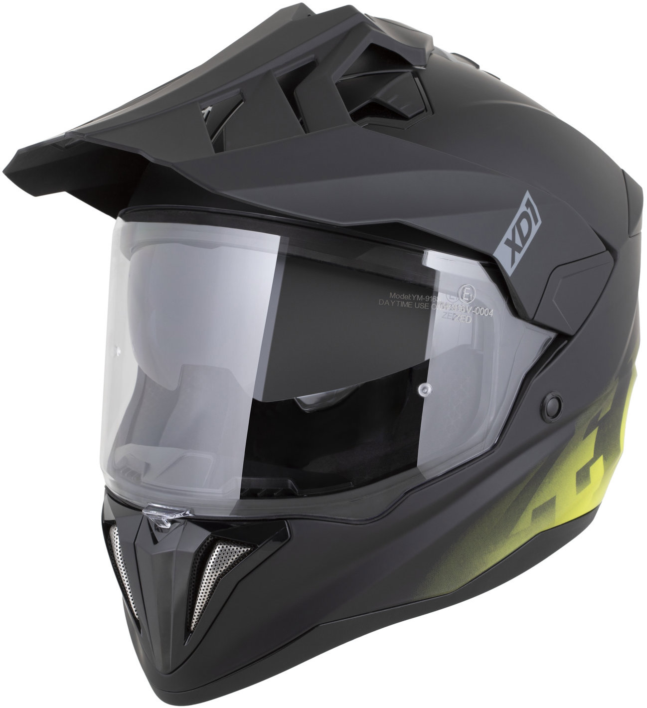 ZED prilba XD1 2026, čierna matná/žltá fluo, veľ. XL