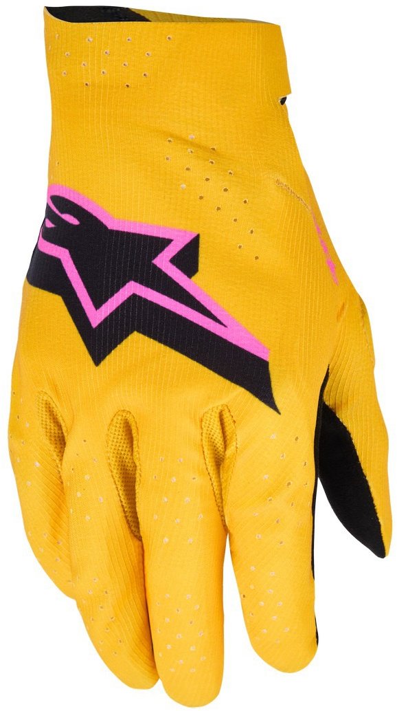 ALPINESTARS rukavice SUPERTECH MX 2026, zlatá/čierna/ružová fluo, veľ. 2XL