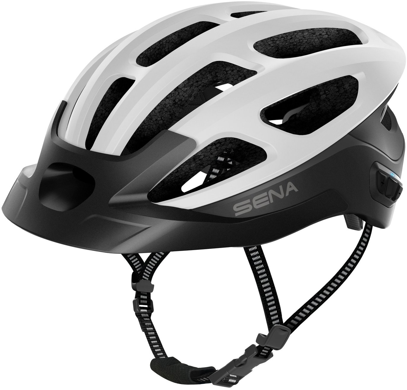 SENA cyklo prilba s headsetom R1 EVO, matná biela, veľ. L