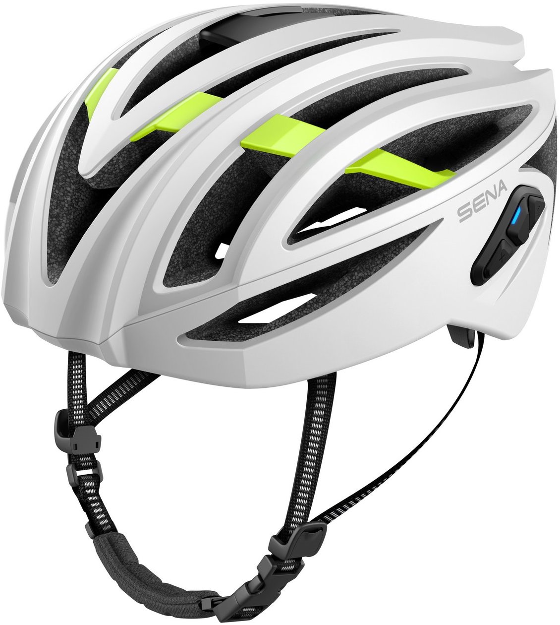 SENA cyklo prilba s headsetom R2, matná biela, veľ. S