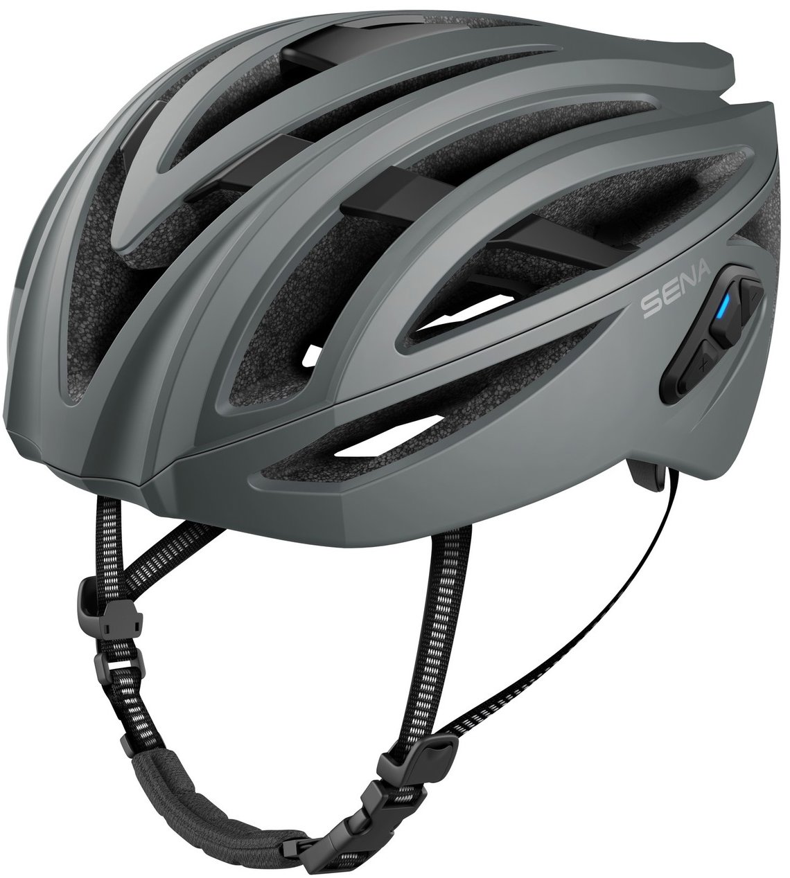 SENA cyklo prilba s headsetom R2, matná sivá, veľ. S
