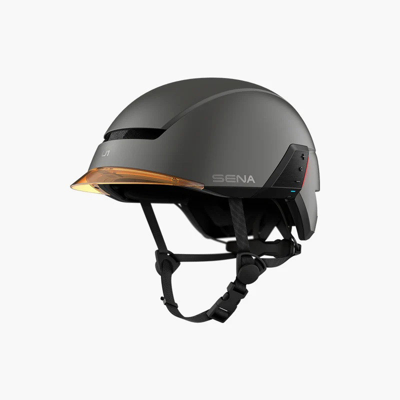 SENA cyklo prilba s headsetom U1, tmavo sivá, veľ. L